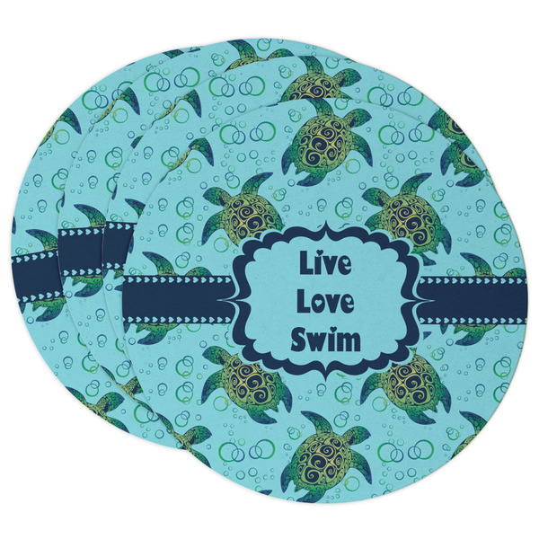 Custom Sea Turtles Round Paper Coasters