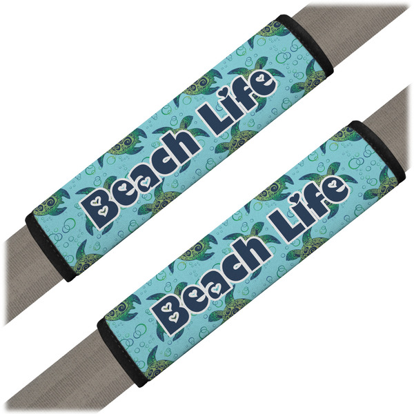 Custom Sea Turtles Seat Belt Covers (Set of 2) (Personalized)