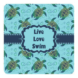 Sea Turtles Square Decal - Large (Personalized)