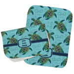 Sea Turtles Burp Cloths - Fleece - Set of 2