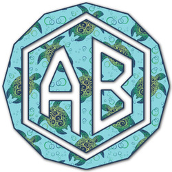 Sea Turtles Monogram Decal - Large