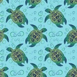 Sea Turtles Wallpaper & Surface Covering (Water Activated 24"x 24" Sample)