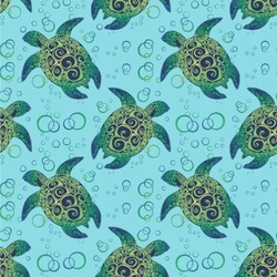 Sea Turtles Wallpaper & Surface Covering (Water Activated 24"x 24" Sample)