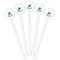 Sea Turtles White Plastic 5.5" Stir Stick - Fan View