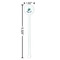 Sea Turtles White Plastic 5.5" Stir Stick - Round - Dimensions