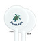 Sea Turtles White Plastic 5.5" Stir Stick - Single Sided - Round - Front & Back