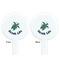 Sea Turtles White Plastic 7" Stir Stick - Double Sided - Round - Front & Back