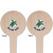 Sea Turtles Wooden 4" Food Pick - Round - Double Sided - Front & Back