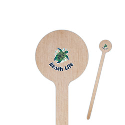 Sea Turtles 6" Round Wooden Stir Sticks - Double Sided