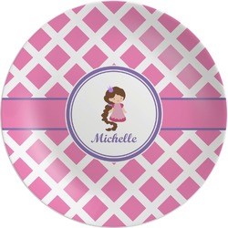 Diamond Print w/Princess Melamine Plate (Personalized)