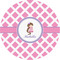 Diamond Print w/Princess 1" Multipurpose Round Labels - Single Sticker