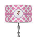 Diamond Print w/Princess 12" Drum Lamp Shade - Poly-film (Personalized)