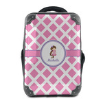 Diamond Print w/Princess 15" Hard Shell Backpack (Personalized)