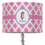 Diamond Print w/Princess 16" Drum Lamp Shade - Fabric (Personalized)