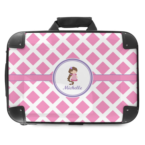 Custom Diamond Print w/Princess Hard Shell Briefcase - 18" (Personalized)