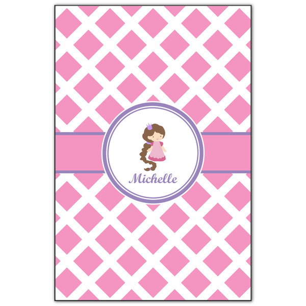 Custom Diamond Print w/Princess Wood Print - 20x30 (Personalized)