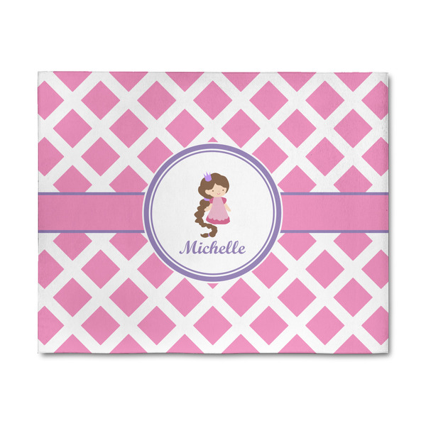 Custom Diamond Print w/Princess 8' x 10' Patio Rug (Personalized)