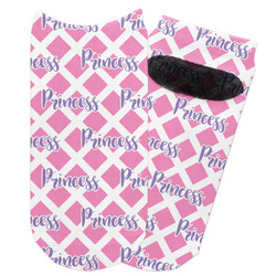 Diamond Print w/Princess Adult Ankle Socks (Personalized)