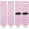 Diamond Print w/Princess Adult Crew Socks - Double Pair - Front and Back - Apvl