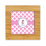 Diamond Print w/Princess Bamboo Trivet with Ceramic Tile Insert (Personalized)