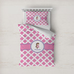 Diamond Print w/Princess Duvet Cover Set - Twin (Personalized)