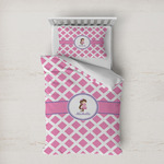 Diamond Print w/Princess Duvet Cover Set - Twin XL (Personalized)