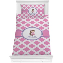 Diamond Print w/Princess Comforter Set - Twin XL (Personalized)