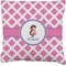 Diamond Print w/Princess Burlap Pillow 18"