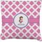 Diamond Print w/Princess Burlap Pillow 22"