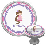 Diamond Print w/Princess Cabinet Knob (Silver) (Personalized)