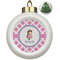 Diamond Print w/Princess Ceramic Christmas Ornament - Xmas Tree (Front View)