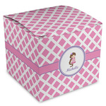 Diamond Print w/Princess Cube Favor Gift Boxes (Personalized)