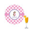 Diamond Print w/Princess Drink Topper - Small - Single with Drink