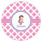 Diamond Print w/Princess Drink Topper - Small - Single