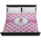 Diamond Print w/Princess Duvet Cover - King - On Bed - No Prop