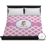 Diamond Print w/Princess Duvet Cover - King (Personalized)