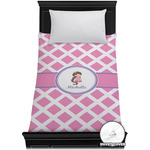 Diamond Print w/Princess Duvet Cover - Twin XL (Personalized)