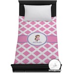 Diamond Print w/Princess Duvet Cover - Twin (Personalized)