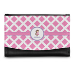 Diamond Print w/Princess Genuine Leather Women's Wallet - Small (Personalized)