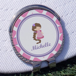 Diamond Print w/Princess Golf Ball Marker - Hat Clip