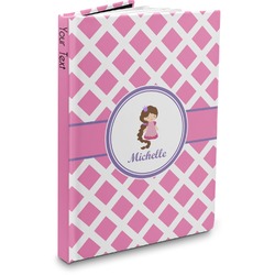 Diamond Print w/Princess Hardbound Journal - 5.75" x 8" (Personalized)