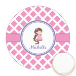 Diamond Print w/Princess Printed Cookie Topper - 2.5" (Personalized)