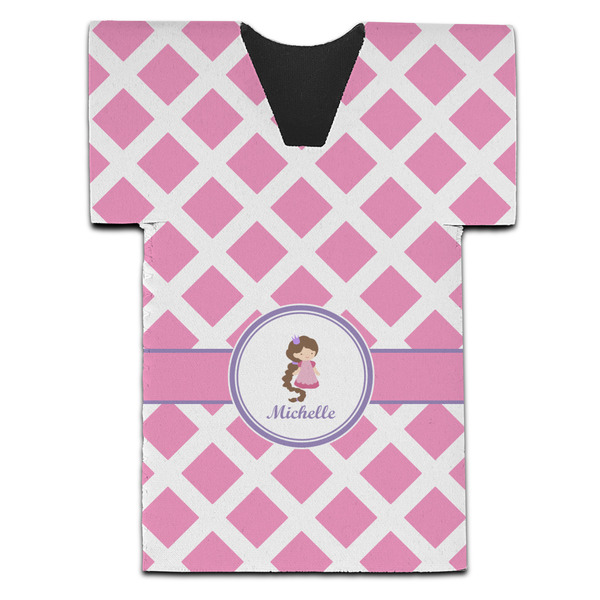 Custom Diamond Print w/Princess Jersey Bottle Cooler (Personalized)