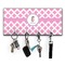 Diamond Print w/Princess Key Hanger w/ 4 Hooks & Keys