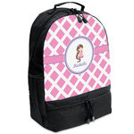 Diamond Print w/Princess Backpacks - Black (Personalized)