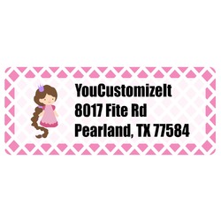 Diamond Print w/Princess Return Address Labels (Personalized)