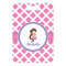 Diamond Print w/Princess Metal Luggage Tag - Front Without Strap