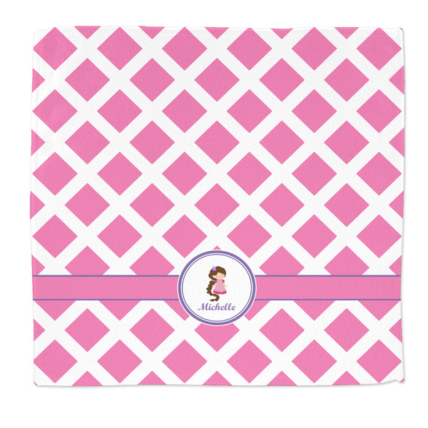 Custom Diamond Print w/Princess Microfiber Dish Rag (Personalized)