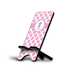 Diamond Print w/Princess Cell Phone Stand (Small) (Personalized)