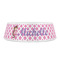 Diamond Print w/Princess Plastic Pet Bowls - Small - FRONT